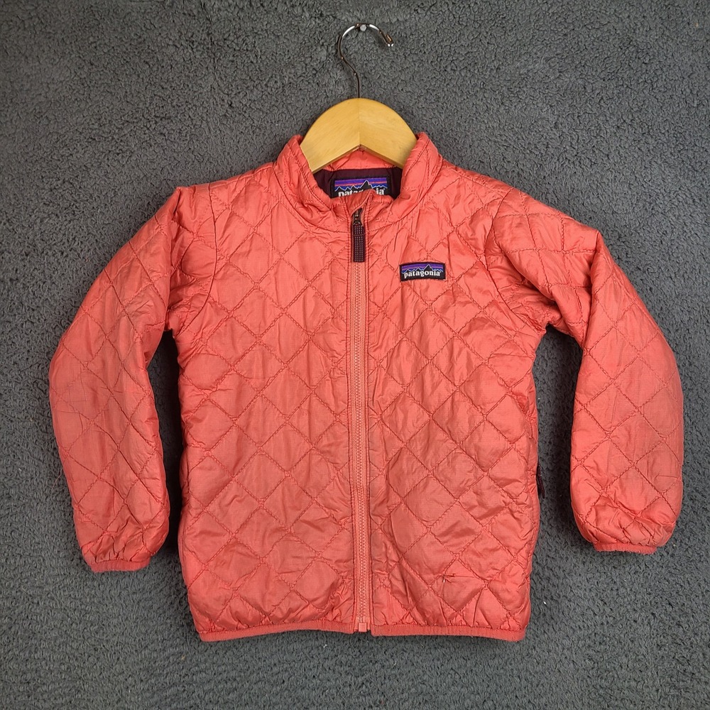 Patagonia Kids Nano Puff Quilted Jacket Coral Pink 4T STY61363